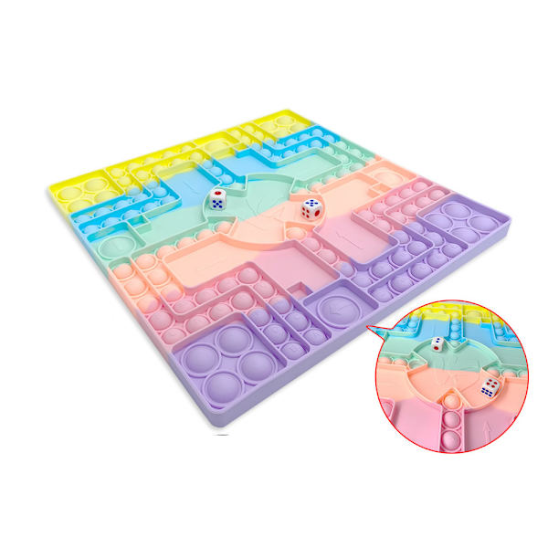 4-spelar Schackbräde Pop It Fidget Leksaker för Barn och Vuxna