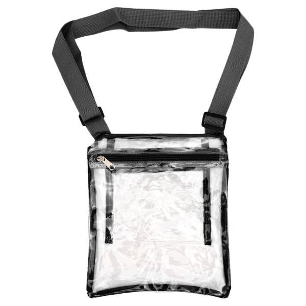 Gennemsigtig taske PVC Vandtæt gennemsigtig pung Bærbar klar taske til rejsemusikfestival Sort
