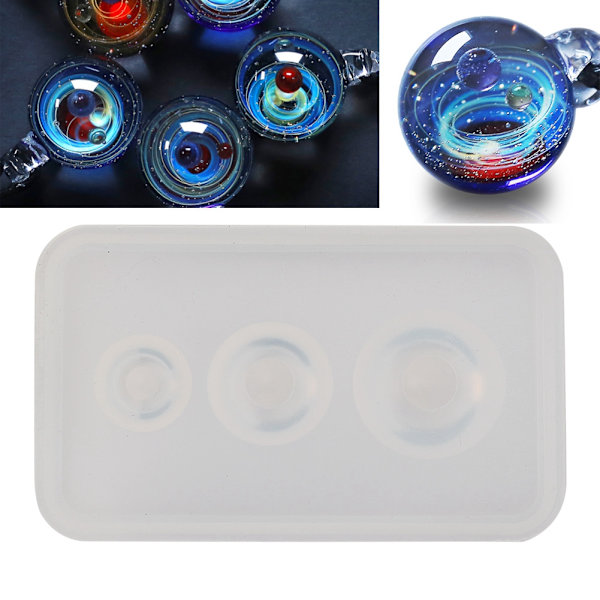 3D Stereo Sfærisk Silikonform DIY Smykke Epoxyform Smykkehåndværk Vedhængsfremstillingsværktøj