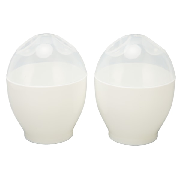 2-pack Mikrovågsugnsäggkokare Maker Poacher ABS Bärbar Mini Snabb Äggkokning Koppar för Kök Frukost