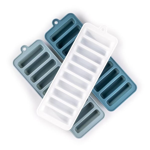 Silikonkakeform Husholdnings-isbrett Fingerkjeks Muffinsform Kakeform Baking HC-White 1-10 Hole Bar Ice Tray