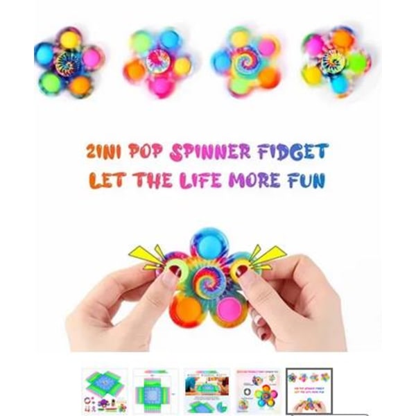 Pop it Fidget Toys Pack Sensorisk Pop it Party Present 20 stk