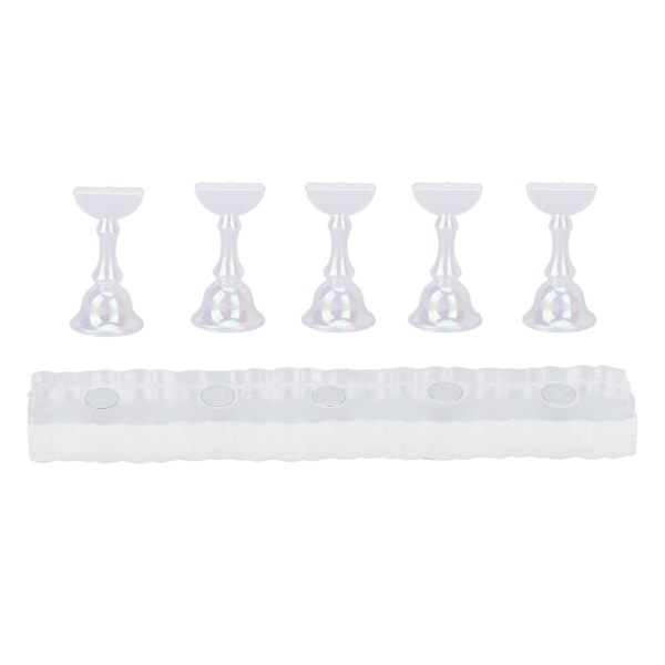 Akryl Nagelkonstställ Salong Fingernagel Display Stativ Magnetisk Nagelkonst Träningsställ