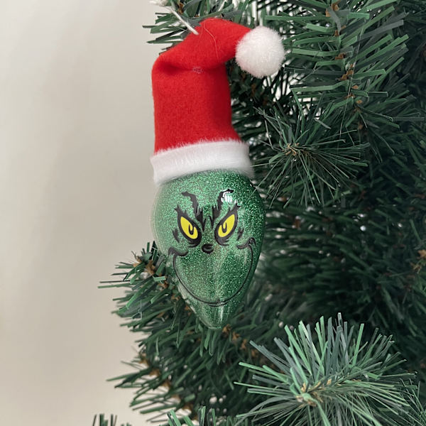 Grinch med tomteluva Juldekorationer Grinch Blinkande Dekoration Julgranshänge 1