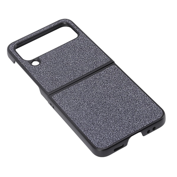 Blank telefonfodral med mockafoder, ABS-material, repbeständigt, vikbart skärmskydd för Samsung Galaxy Z FLIP 4 Svart