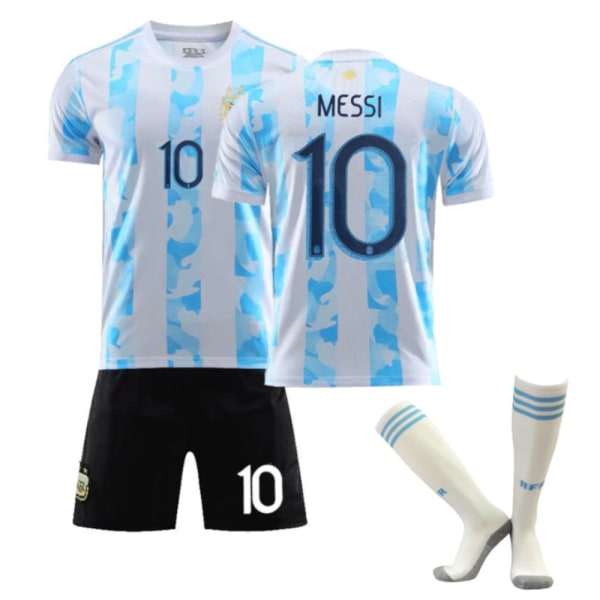 Argentina tröja nr 10 Messi hemma- och bortamatchtröja