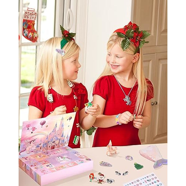 Adventskalender 2023 för Barn, Julkalender Flickor Nedräkning Dagar för Julöverraskningsgåva 1