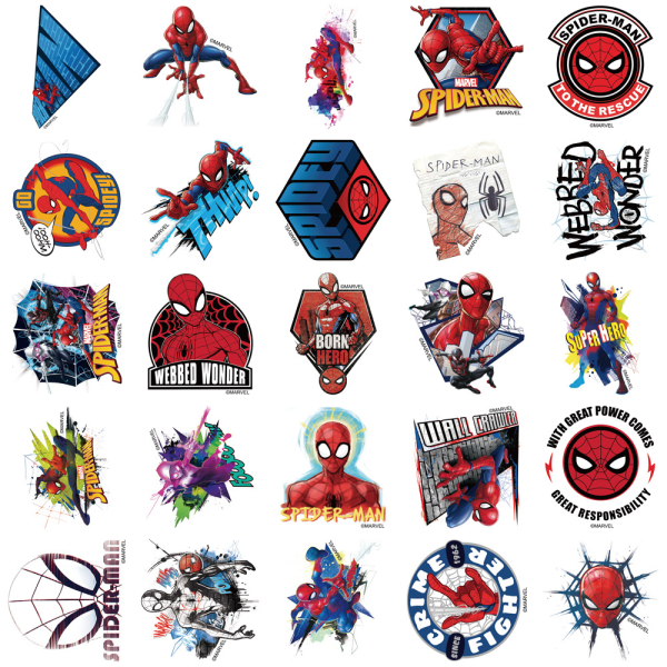 4 Spider-Man Stickers- Børnelegetøj The Avengers