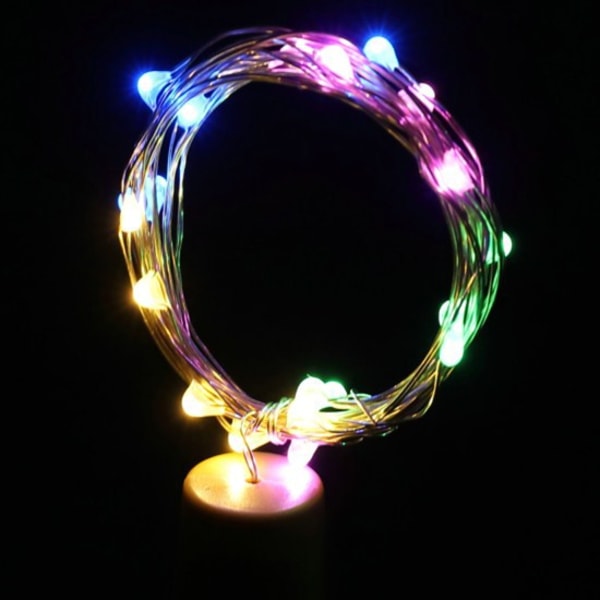10 stk. Vinflaske Lampe Julepynt
