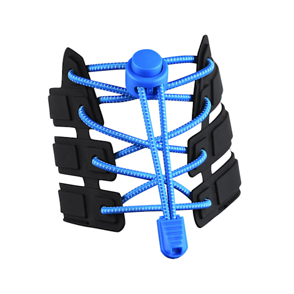 Lazy snørebånd, børnesikkerhed, ingen behov for at binde snørebånd, spænde med hvide prikker, elastisk reb, sports snørebånd Blue 120cm