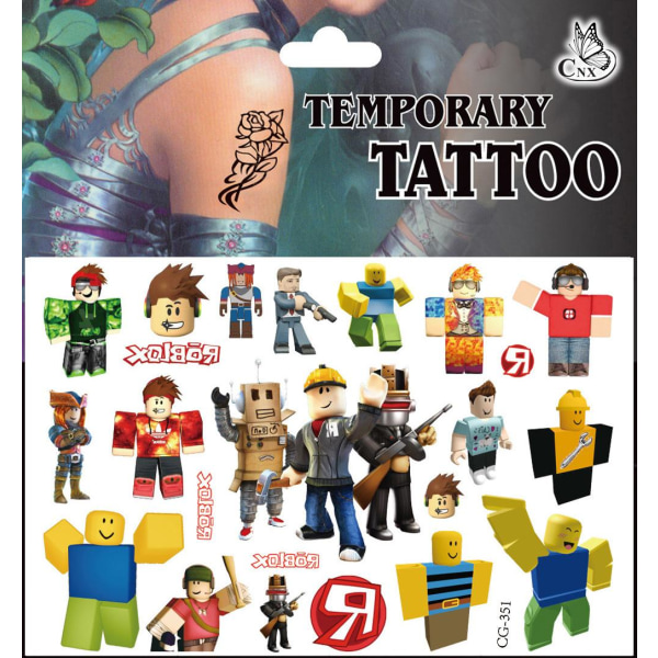 Roblox-tatuoinnit - 4 arkkia - Lasten tatuoinnit monivärisiä 1