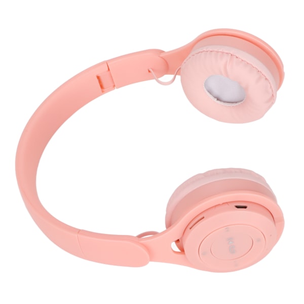 Y08 Barn Hörlurar Macaron Snygg Stereo Ljud Fällbar Plug in Kort Bluetooth Over Ear Hörlurar Rosa