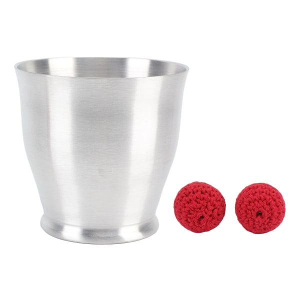 Magnetisme triks kopp røde baller sett endeløs morsom aluminium kotelet kopp for sceneytelse rekvisitter