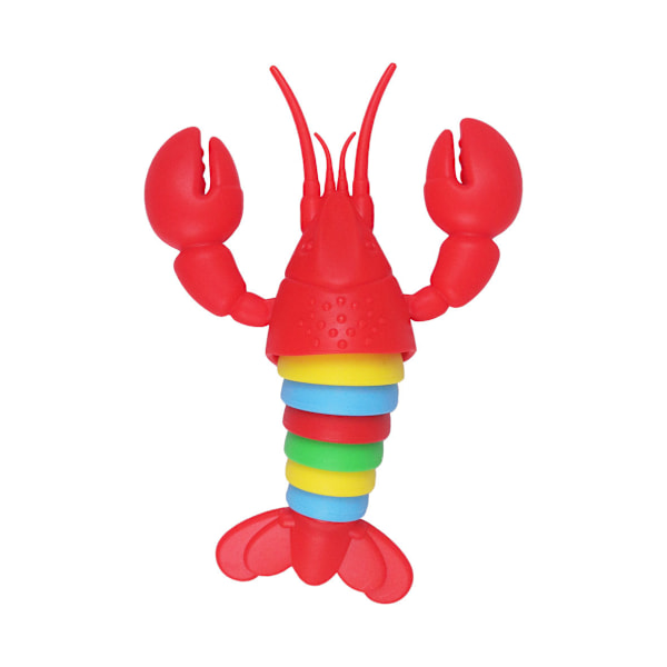 Stor Lysende Hummer Dekompressionslarve Sneglen Puslespil Trykaflastning Fingerspids Eksotisk Interaktivt Legetøj Rainbow-Red (Ordinary 26*9*5)