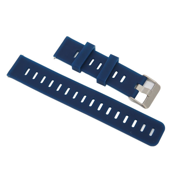 20mm Myk Silikonklokkebånd Armbånd Utbytting med Flatt Hode Luft Huller for Amazfit GTS 3 Blå
