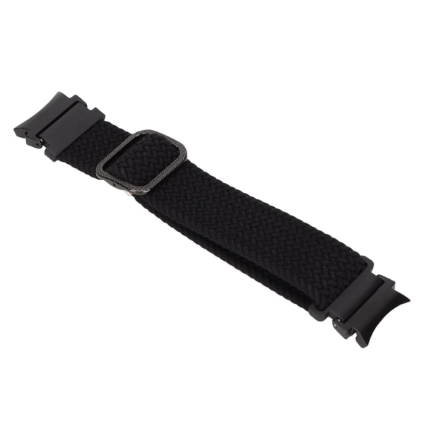 Urremme Elastisk Nylon Flettet Justerbar Håndleddsreim Armbånd Urreim for Galaxy Watch 4 Svart