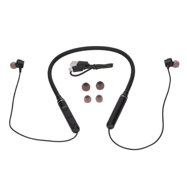 WSYD600 Bluetooth-kaulanauha-kuulokkeet langattomat stereokuulokkeet urheiluun juoksuun kävelyyn (musta)