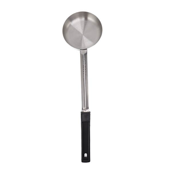 Sauce Spoon Pizza Multifunktionel Madkvalitets Rustfrit Stål Spredningsmåleske til Køkkenmadlavning Sort 6oz (Ske Uden Huller)