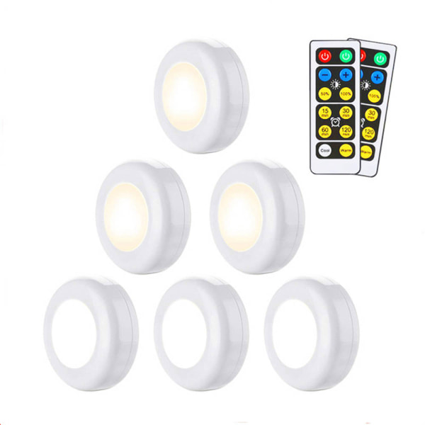 LED-spotlightpaket med 2 fjärrkontroller (6-pack)