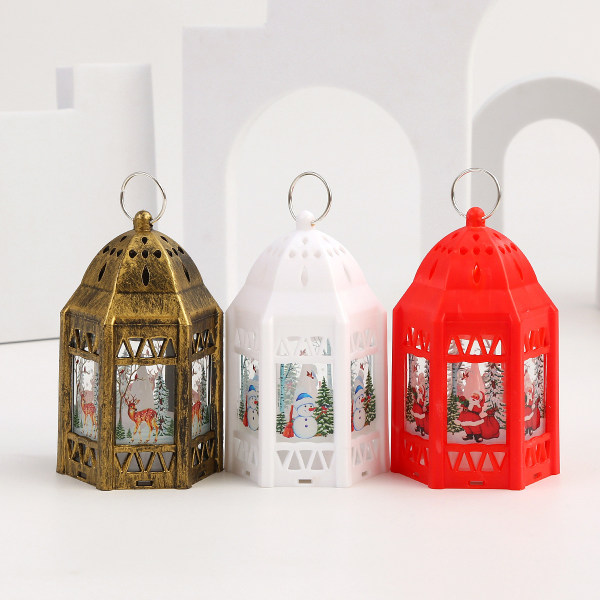 Julepynt Lysende Nattelykter Hatt Ismann Julegave KT-C Forbruksvarer Red Elderly