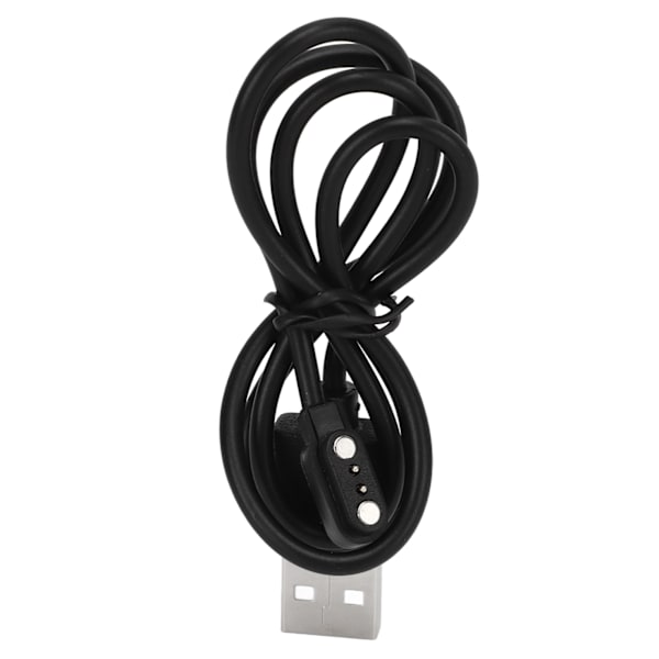 2P Smartklokke Laderkabel Magnetisk Klokke Lader Erstatning USB Datakabel Svart 4.0mm/0.2in 12.3mm/0.5in