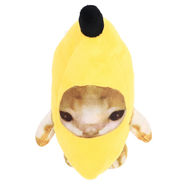 Banan-Katt Plyschleksak Multifunktionell Rolig Avkoppling Söta Cartoon Mjuk Mysig Fylld Djurleksak för Presenter Heminredning 20cm/7.9in