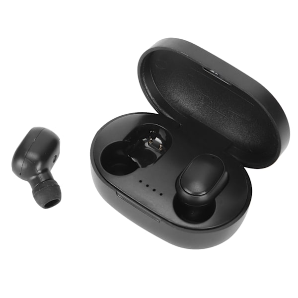 A6S Langaton Bluetooth-kuuloke pitkällä valmiusaikalla TWS-stereourheilukuulokkeet latauskotelollaMusta