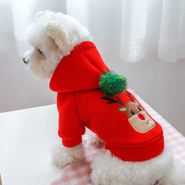 Dog Christmas Costume Pet Christmas Clothes Winter Warm