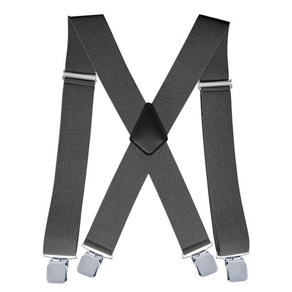 5 cm elastiska axelbandsfästen för män med 4 X-formade justerbara hängslen 12th Army Green