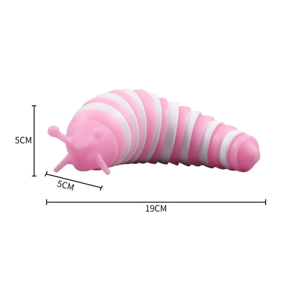 Stor lysande hummer dekompression Caterpillar Slug Pussel Tryckavlastning fingertoppar exotisk interaktiv leksak Pink White (Luminous Slug)