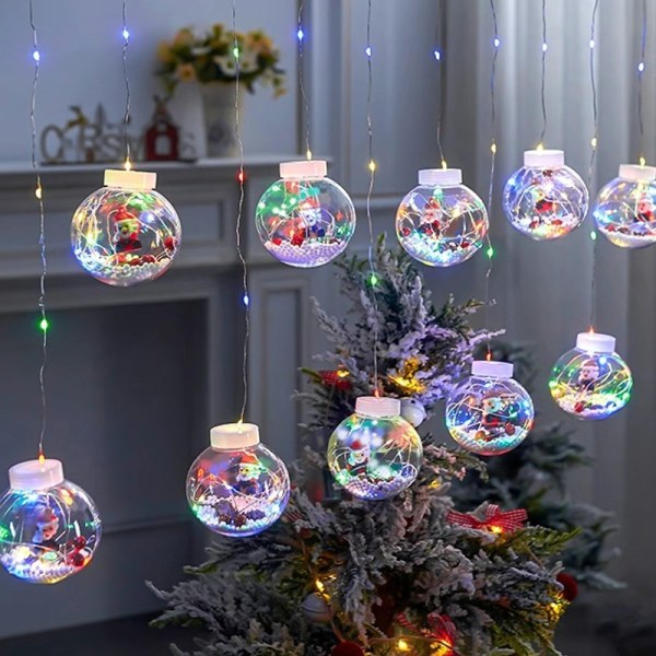 LED Christmas Wish Orbs Romanttinen loma koristeellinen valo makuuhuoneen ostosikkuna Santa Claus-[Color]] 3 M-30led