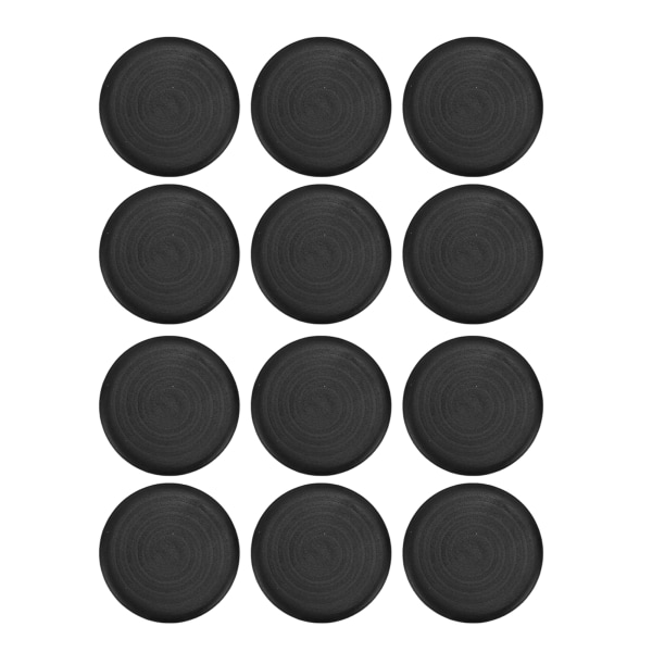 12 stk Arcade-knappdeksler - Erstatning for mekaniske trykknappdeksler for Kailh, Cherry, TTC, Akko, Glorious-brytere - Svart