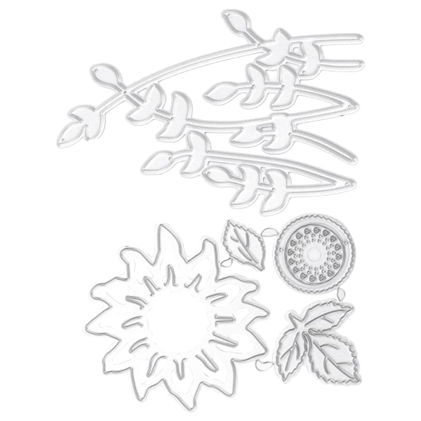 Metallstans for solsikke, metallpreging, stansingsett for kortlaging, utklipp for scrapbooking, DIY-kort