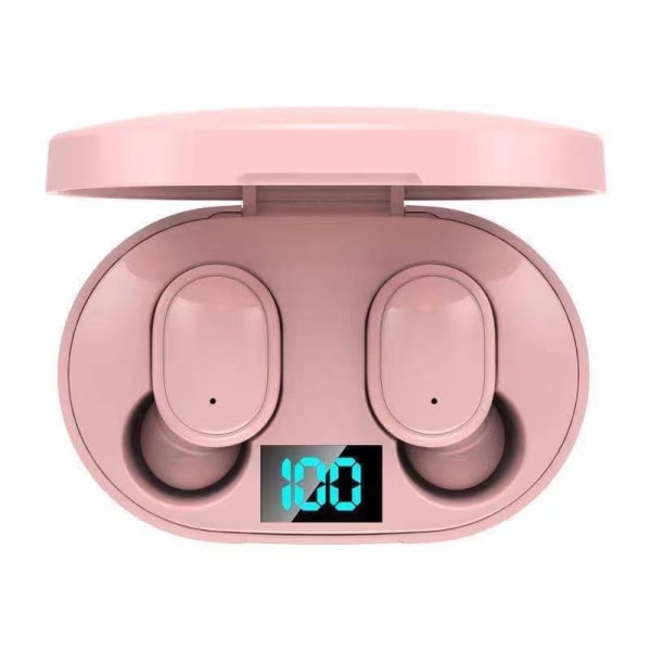 A6S trådlösa Bluetooth sporthörlurar 5.0 brusreducering i örat hörlurar E6S tws e6s pink