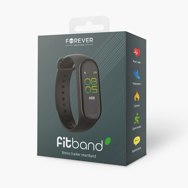 Forever SB-50 - Aktivitetsarmband med Pulsmätare/Notiser