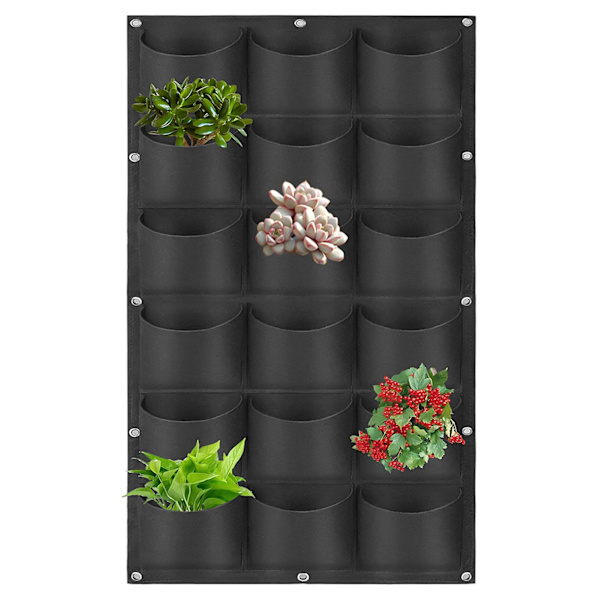 Vertikal växtvägg i filt Växtpåse Feltodlingspåse svart 30*100cm
