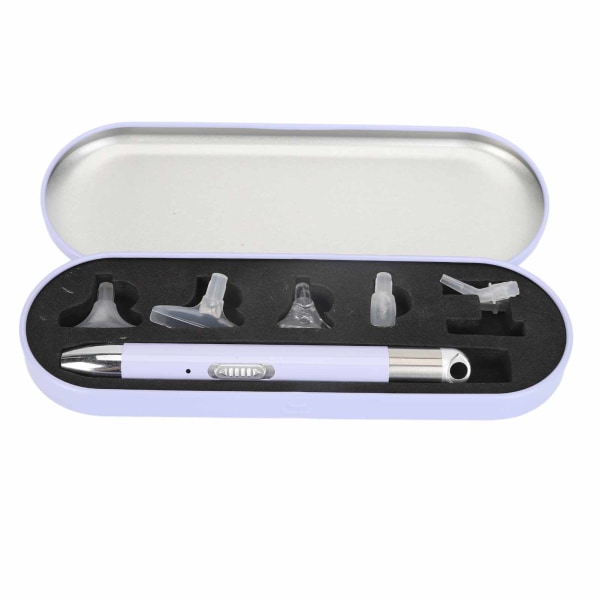 LED rhinestone malepenn med 6 erstatningshoder for DIY håndverk Oppladbare rhinestone kunstpenner lilla