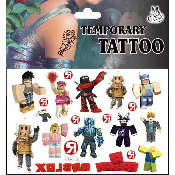 Roblox-tatuoinnit - 4 arkkia - Lasten tatuoinnit monivärisiä 1