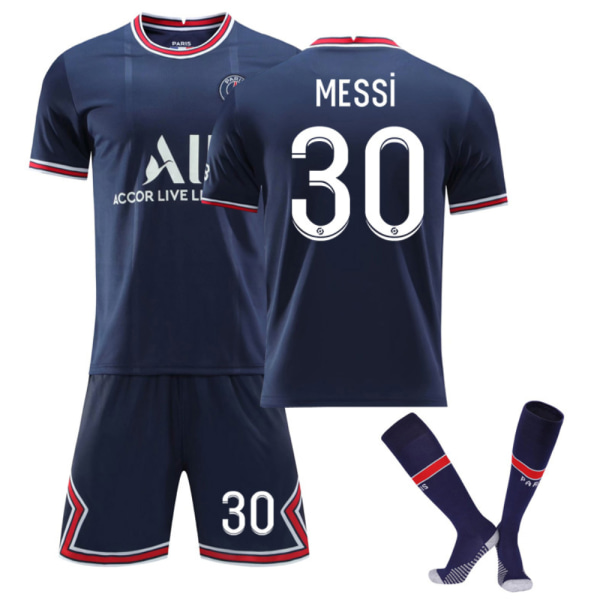 Barn tröja nr 30 Messi nr 7 Mbappé nr 10 Neymar Jersey Suit 32 2XL