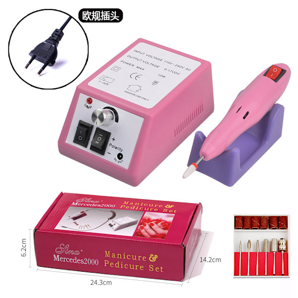 Elektrisk nagelfil nagellacksmaskin Ljusrosa