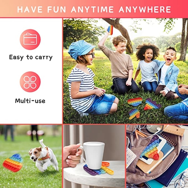 3-pack Pop It-fidget-leker for barn og voksne