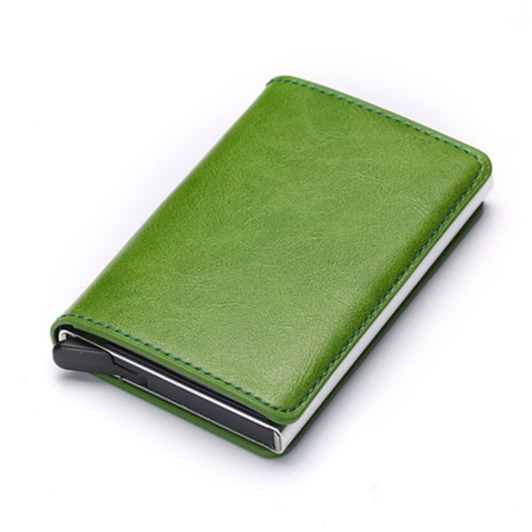 POP UP Tegnebog med RFID-NFC Blokering Kort Holder Etui Tegnebog Kassette Snap Button Apricot