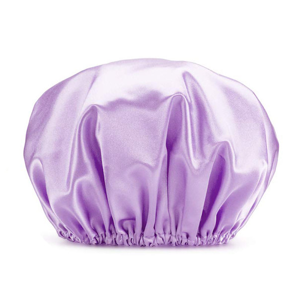 Dobbeltlags enkel badehette, badehodedeksel Lavender