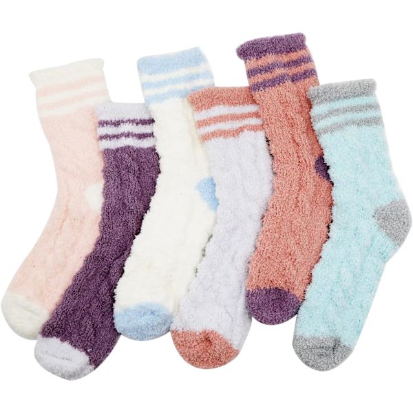 Fuzzy Sokker til Kvinder Varme Bløde Fluffy Sokker Behagelige Slippers Hyggelige Sokker til Vinter One Size