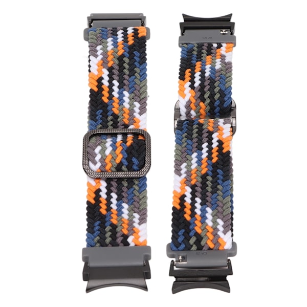 Armband i elastiskt nylon, flätad och justerbar, för Galaxy Watch 4 - Denimfärg