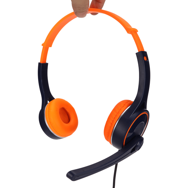 Børnehovedtelefoner Professionelle USB Computer Over Ear Headset til Rejser Udendørs Fly 1,8m/5,9ft