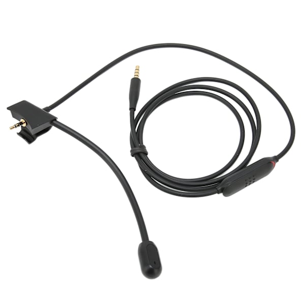 Kabel Boom Mikrofon Støyreduksjon Mikrofon Lydkabel med Dempekontroll for QC35 QC35 II Gaming Hodesett
