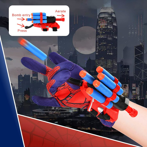 Marvel Spiderman - Super Web Launcher Handske, Armbandsleksak blue