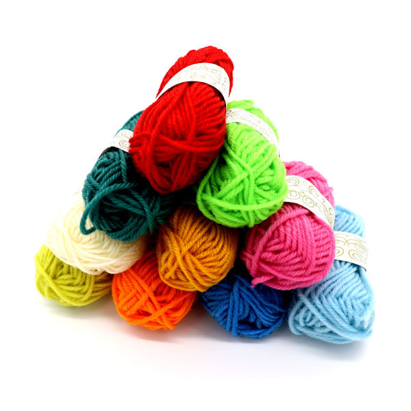12 Färgade DIY-Material i Ull för Barn, Handgjorda för Förskolan 12 Red