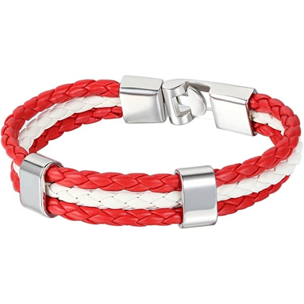 2 st. VM-flagga Läderarmband
